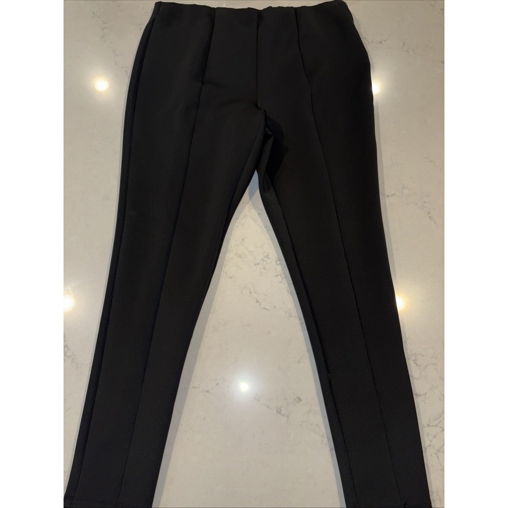 Good American Black Women's 5 Pants leggings 5 Stretchy Skinny High Waist Crease